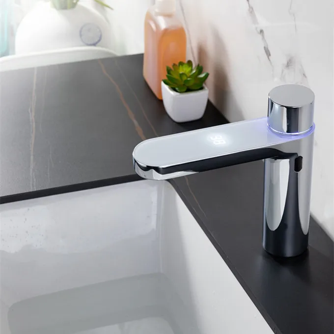 SUNDREAM Desk Mounted Touchless Sensor Water Saving Tap with Automatic Sensor Bathroom Smart Faucet