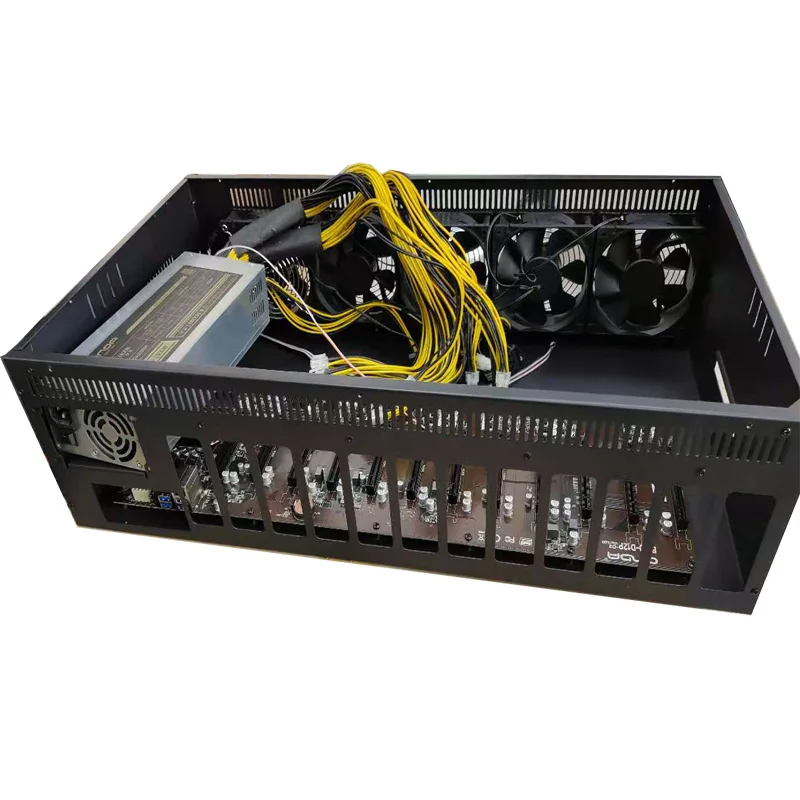 Powerful 4u Rack Server 12 GPU Server Case 2400W PSU with Motherboard