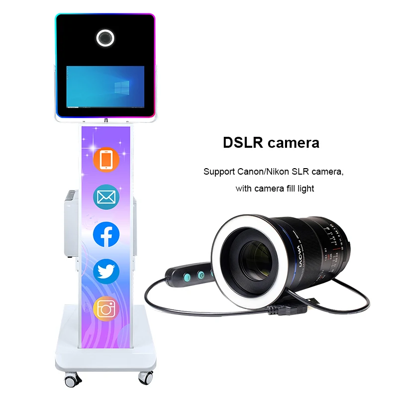 Dslr Camera Wedding Photo Booth Machine Portable Photo Booth Shell Touch Screen Selfie Photo Booth Kiosk