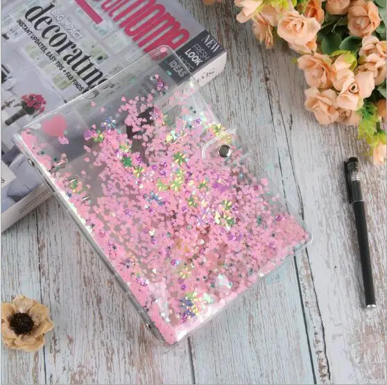 スパンコールA66リングバインダーカバールーズリーフバインダー流砂PVC