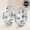 Pendientes de aro-Plata