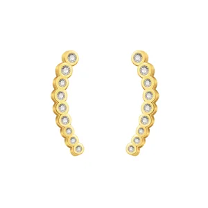 Real 925 Sterling Silver Earrings Zircon 18k Gold Plated Jewelry Earrings Moissanite New Trendy Earrings for Women