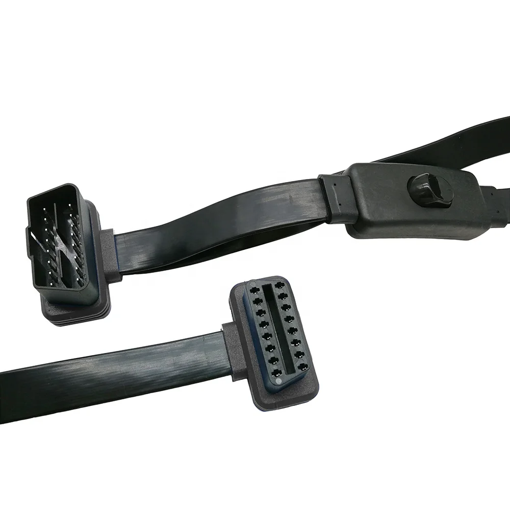 24v Obd Cable 1 Male To 2 Female Flat Cable With 2 Switches Control