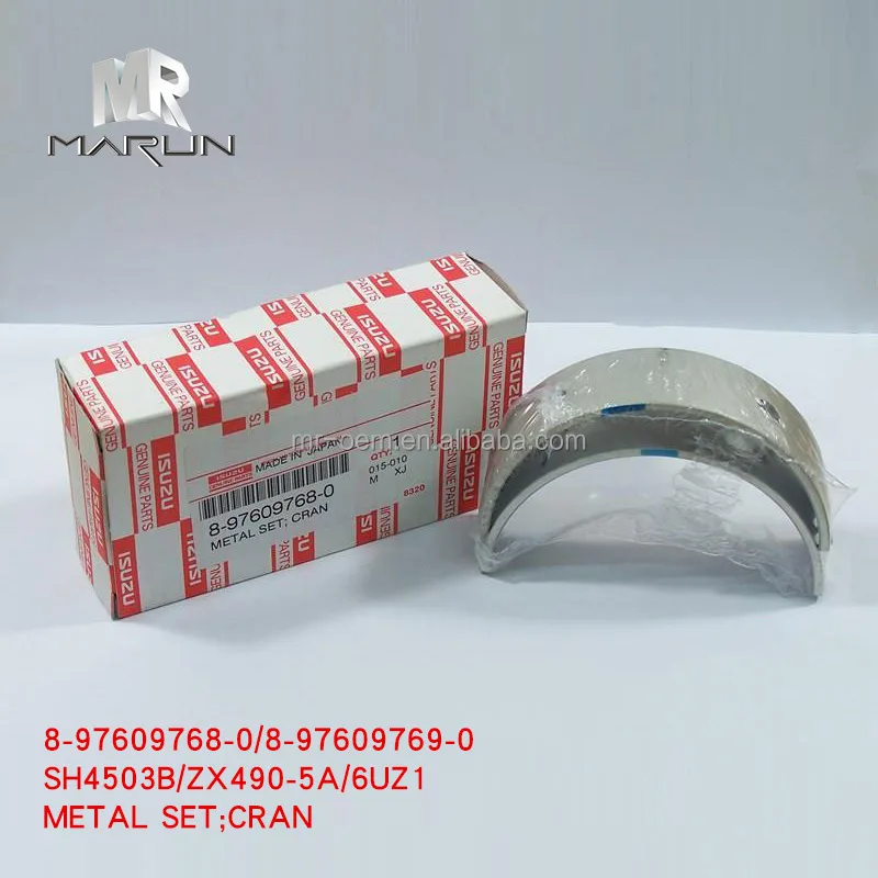 8-97609768-0 Crankshaft Bearing 6UZ1 8-97609769-0 for SH4503B ZX490-5A Excavator Parts Diesel Engine