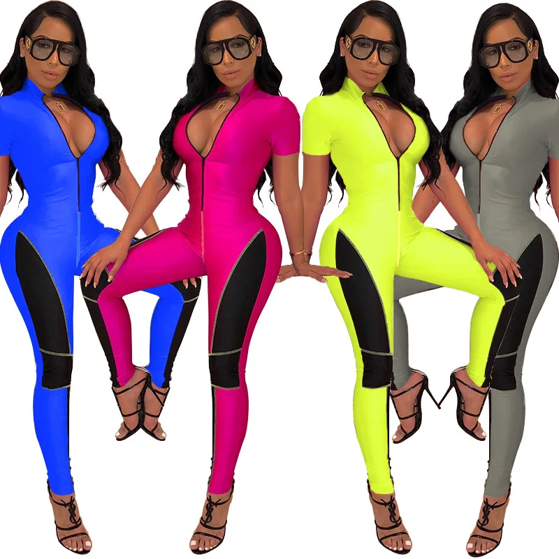 Street Wear Hip Hop Neon Green Bodysuit 