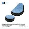 blue black sofa pedal