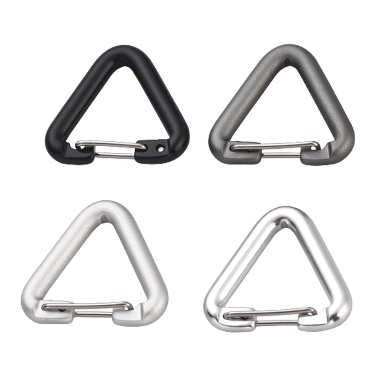 Custom outdoor climbing hammock locking clips keychain hook triangle type aluminum alloy carabiner