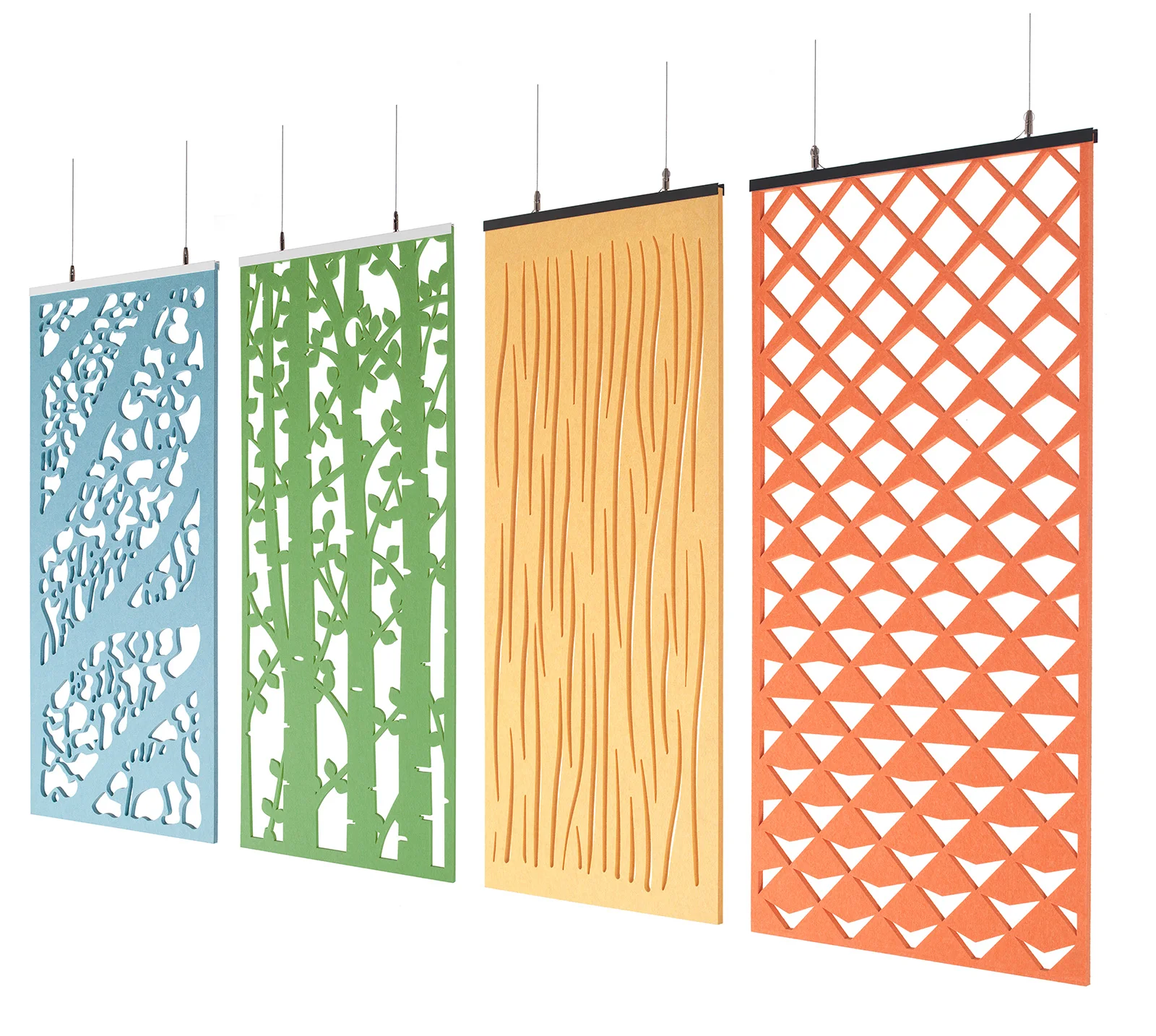 New Design 12mm Polyester Fiber PET Felt Acoustic Panels Office Partition Screen Dividers