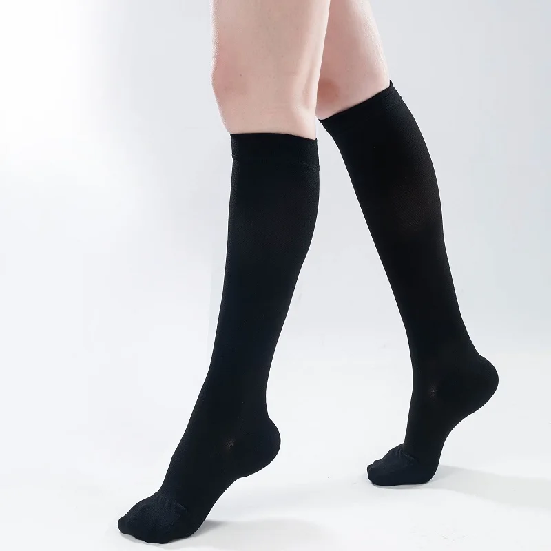 Medical Compression Stocking 20-30 mmHg Women Nurse Knee High Socks For Varicose Veins