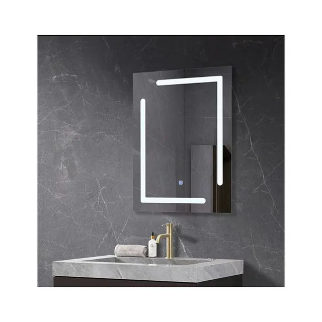 High quality Mirror Full-Length Large Anti-Fog Touch Screen LED Lighting Square Backlit Bathroom Mirror