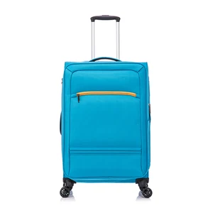 Factory Price Cheap Soft Nylon Luggages 4 Spinner 360 Degree Wheels Aluminum Alloy Trolley Travel Suitcase Carry on Luggage
