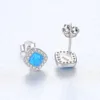 boucle d'oreille pierre bleue