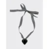 Black agate heart necklace