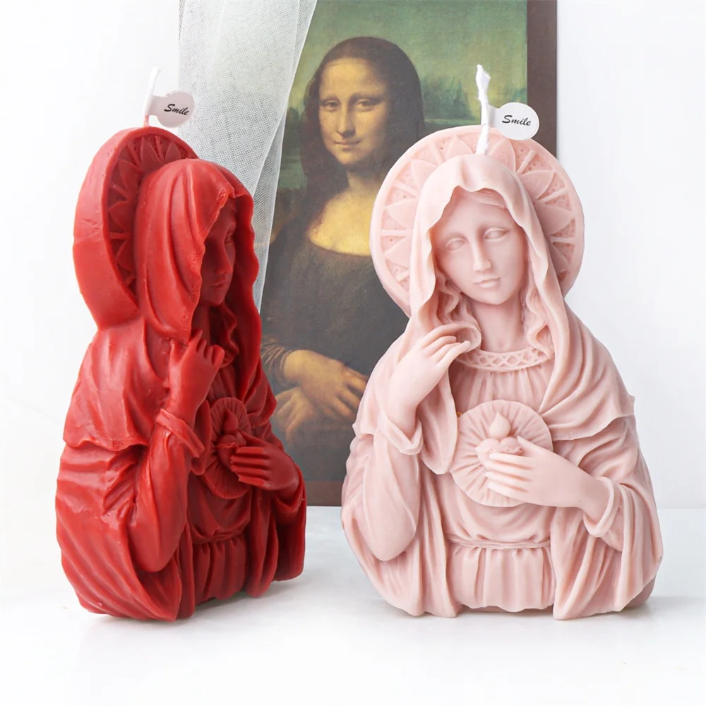 Stampo In Silicone Per Candele E Sapone A Forma Di Madonna - Riutilizzabile, Per Resina, Gesso, Cioccolato E Decorazioni