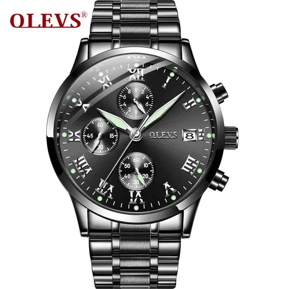 olevs brand wristwatch fashion business sports timepiece quartz