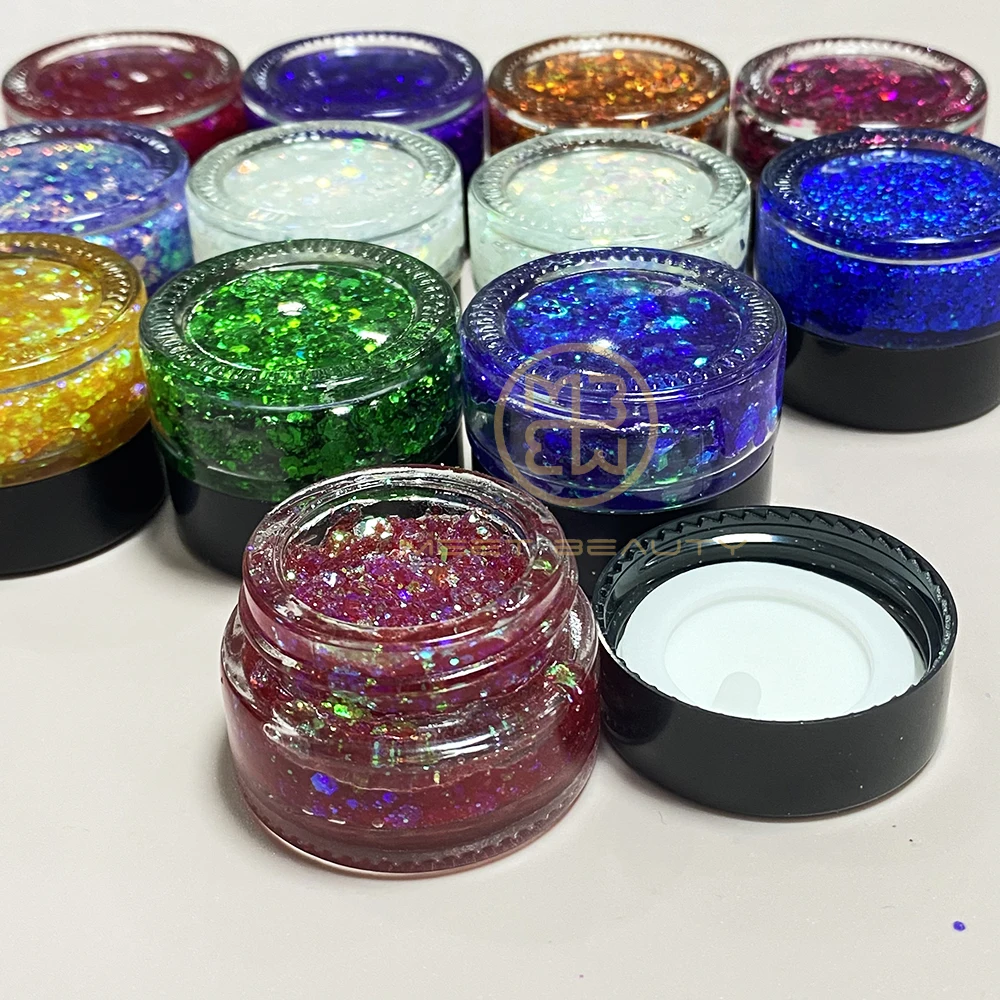 Best Selling Chunky Cosmetic Glitter Festival Shimmer Powder Adhesive