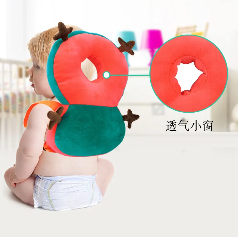 Washable soft baby head and back protection pad head protector anti-fall cushion sleep pillow for baby toddler soft plush pillow