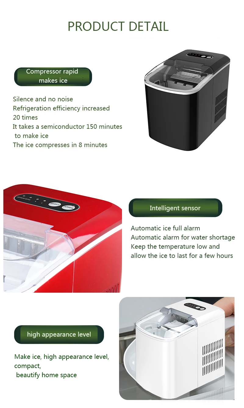 Popular Design Factory Custom Home Use Portable Ice Maker Machine