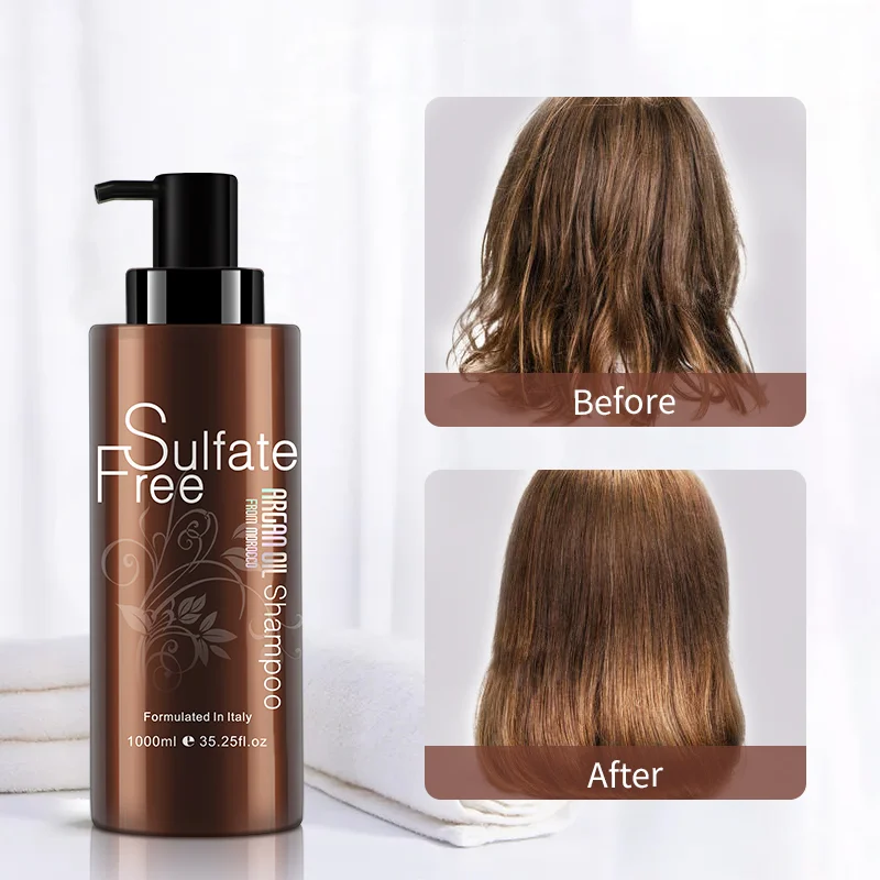 Private Label Nuspa Morocco Argan Oil Organic Sulfate Free Nourishing Hair Shampoo