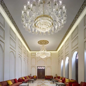 ECOJAS Crystal Mosque Style Chandelier for Rest House Shopping Mall Hotel Large Project Lighting