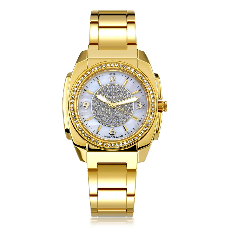 Polygon Design Watch Striped Vertical Line Dial Chinese Palace Design Fine Grain Belt Ladies Quartz Clock Watch