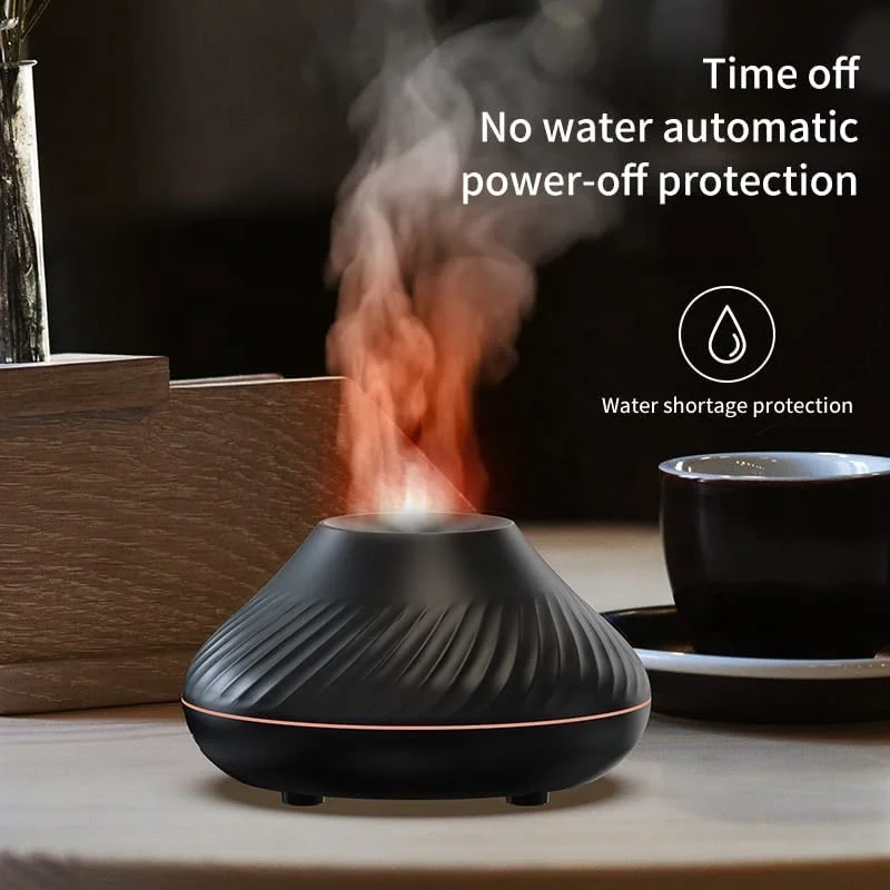 130ml Air Aroma Diffuser H20 Humidifier for Home Office Yoga 7 Flame Color Noiseless Essential Oil Diffuser