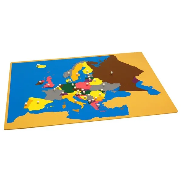 Монтессори материалы дети легко доска карта головоломки для