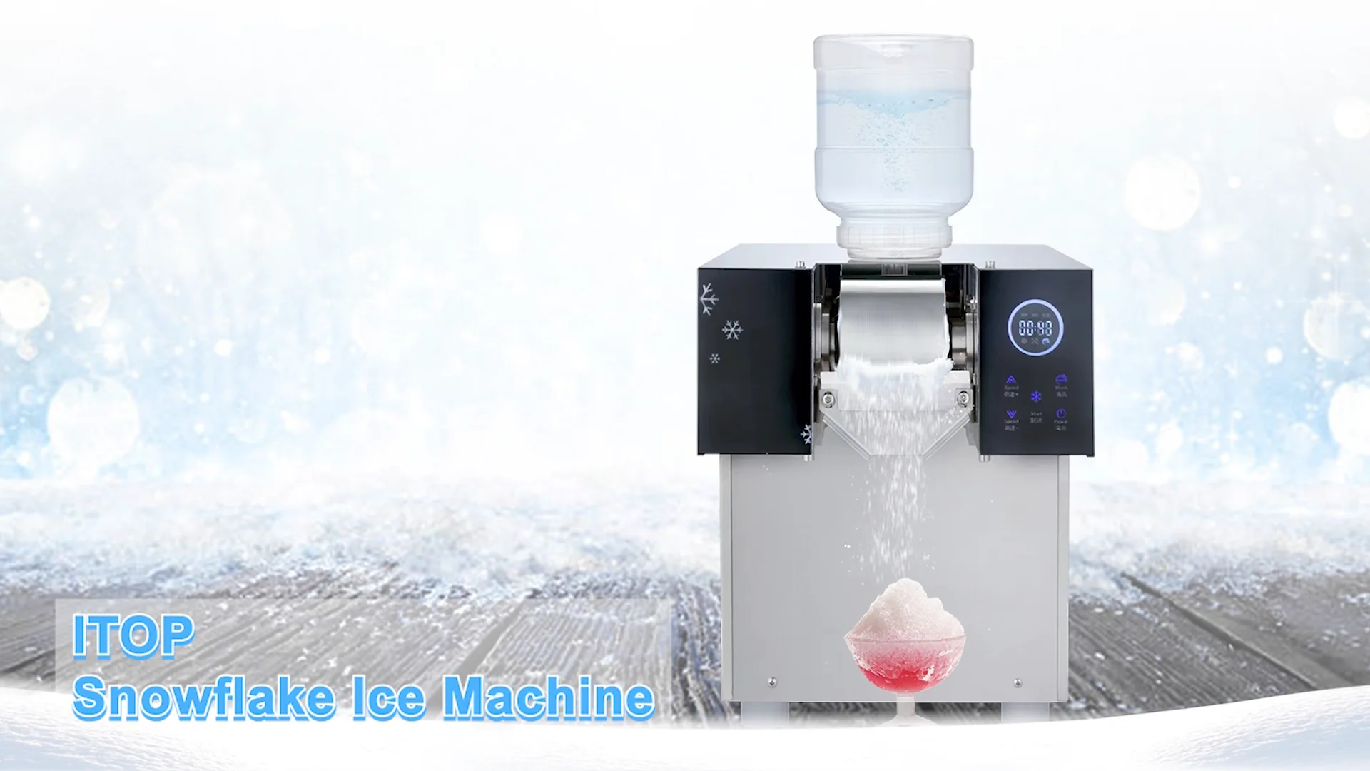 Cooling Roller 9cmfull Automatic Milk Snow Ice Machine Commercial Snowflake Ice Making Machine