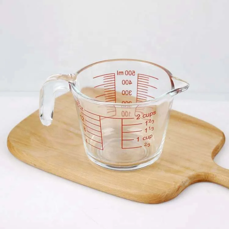1 cup angled plastic measuring cup with non slip grip handle for kitchen cooking baking
