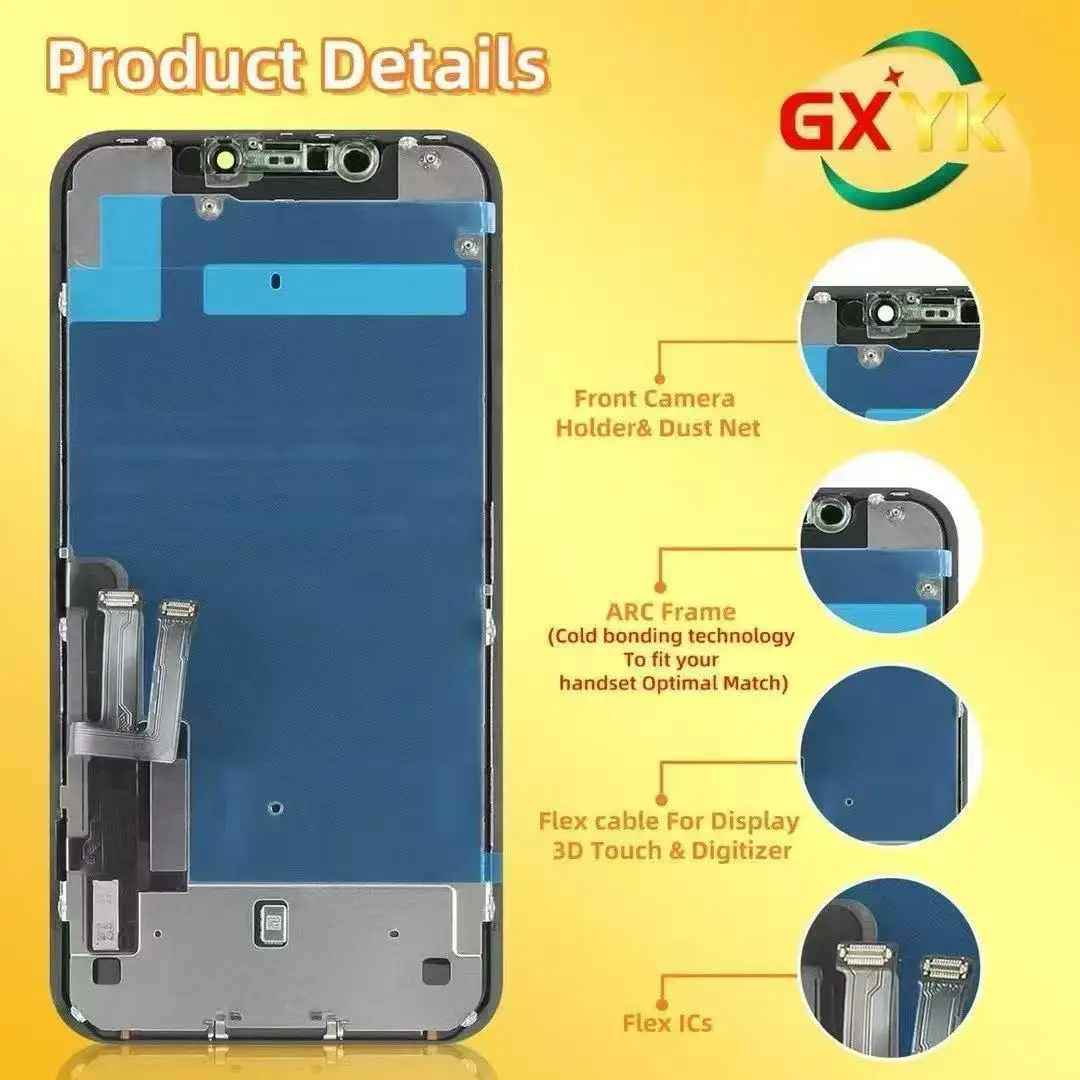 GX YK LCD Display for Iphone XR X 11 12 13 14 15 16 Pro Max