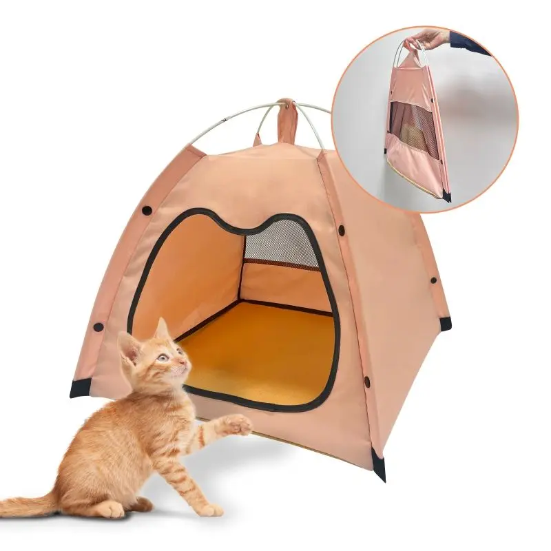 Foldable pet tent bed overview
