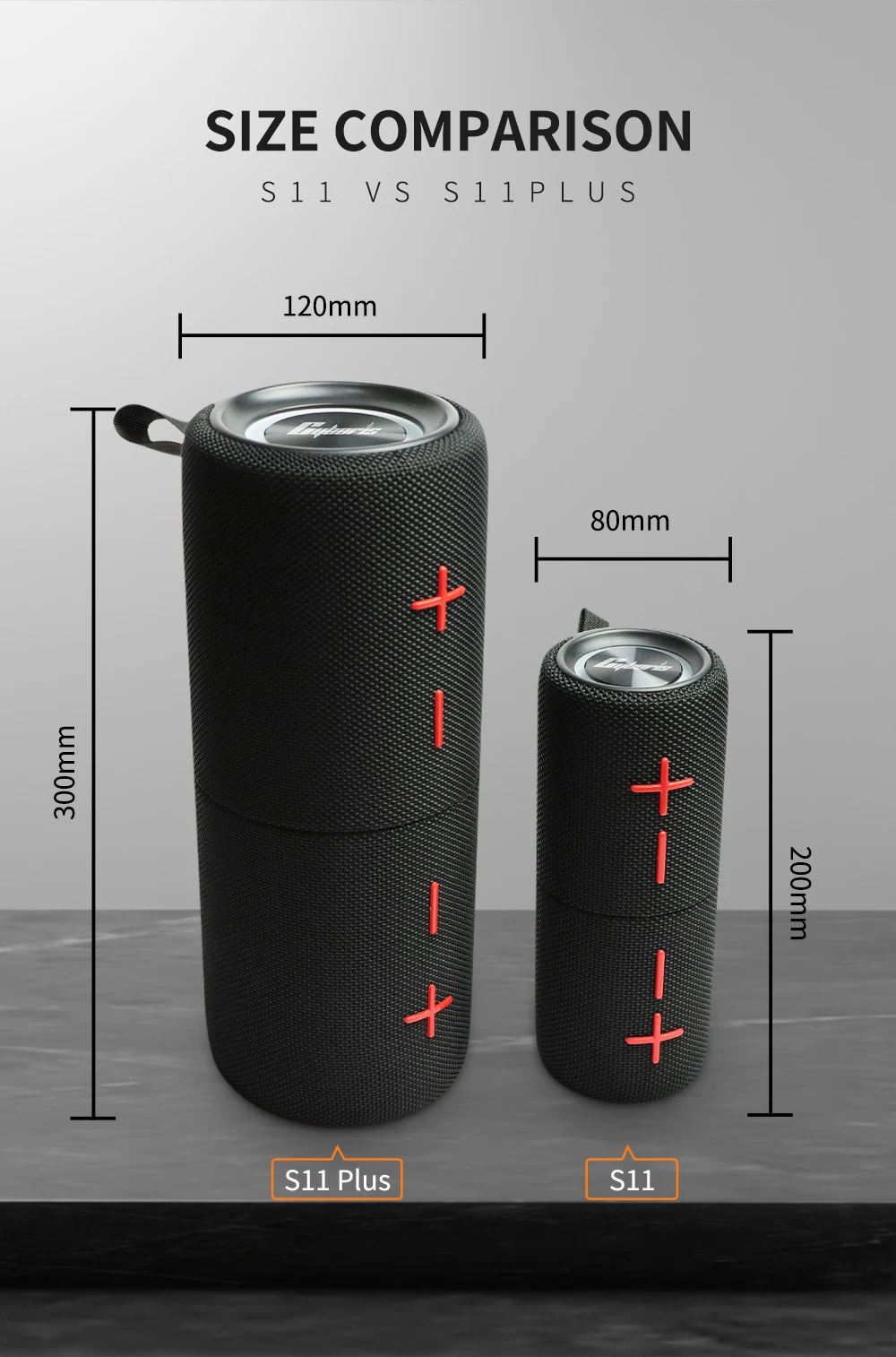 2合1便携式分体式40w无线扬声器，IPX6防水便携式双扬声器，带RGB灯TWS配对，适用于户外、家庭