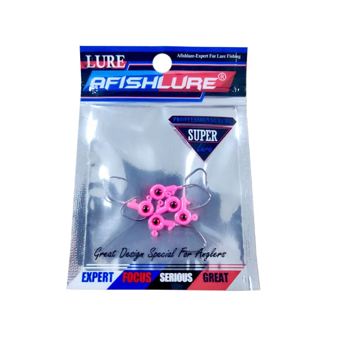 Painting Lead Head Hook Jig 1.3g 5pcs Lead Head Hook Round Head Hook