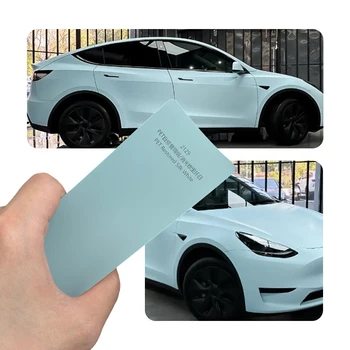Satin Series Repair Satin Muriwai White PVC Vinyl Wrap Film 1.52*18m Self-Adhesive Full Car Body Air Release Car Sticker