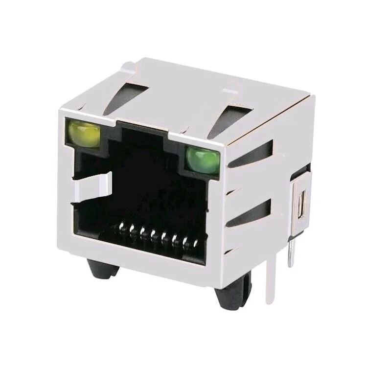 Ethernet RJ 45 Female Gigabit Modular Jack HR851174C 10 Pin RJ45 Connector