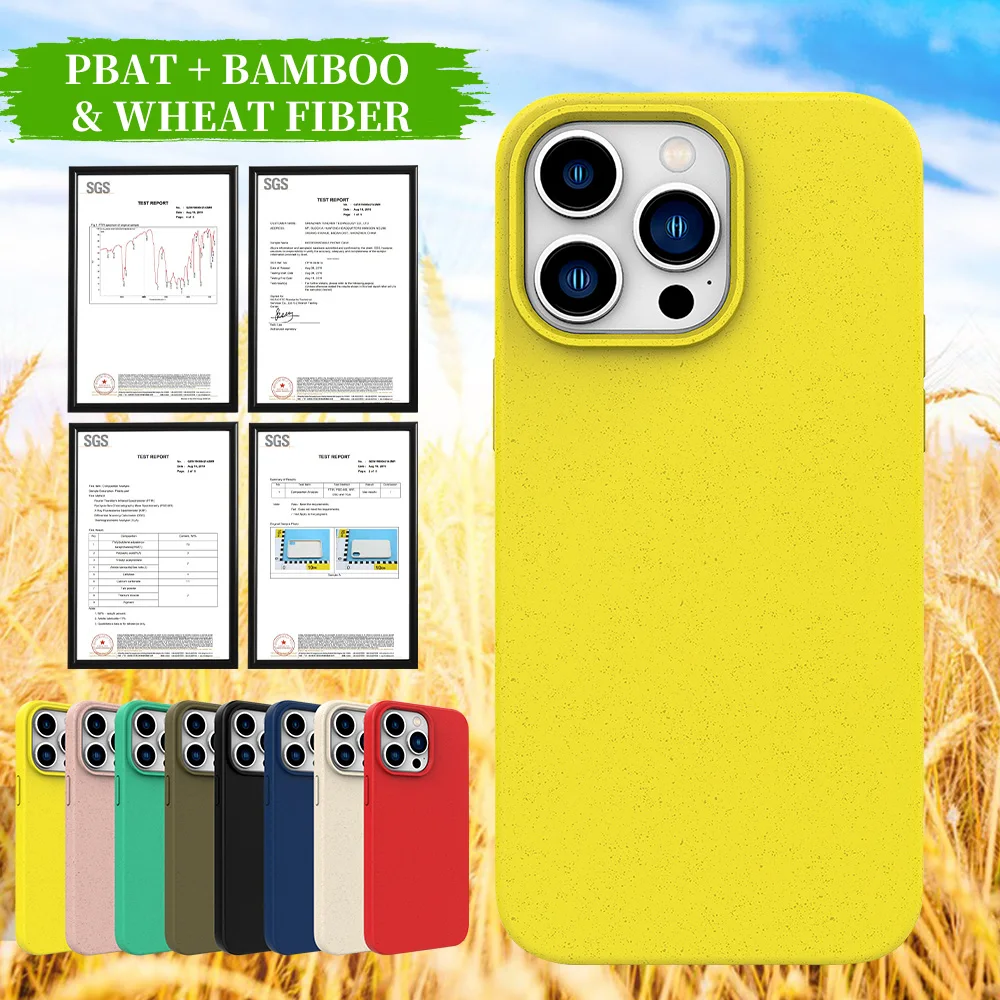 TENCHEN Custom Eco Friendly Phone case for samsung S21 S22 S23 S24 Plus ultra Biodegradable Phone case