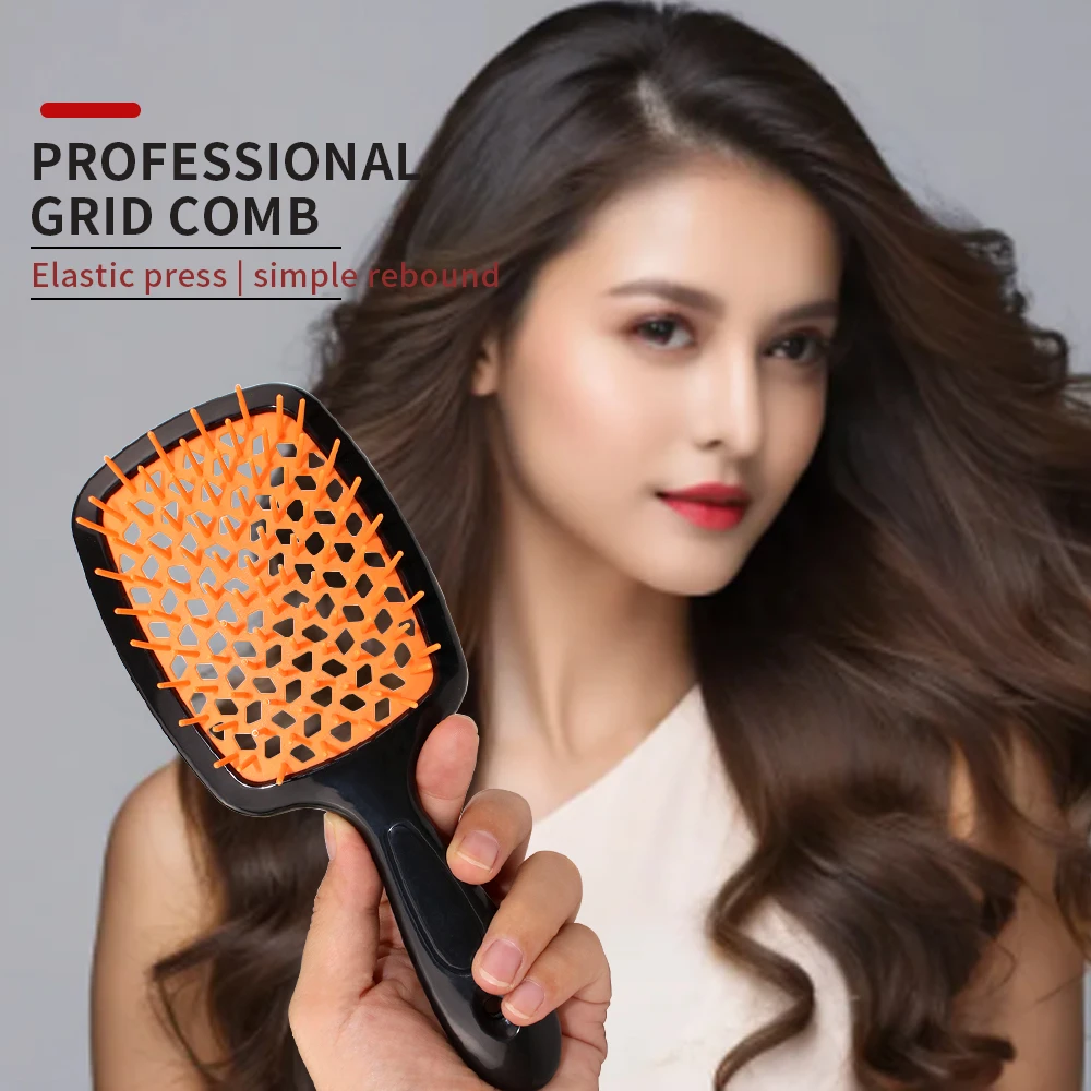 Из-за мягкого и жесткого по индивидуальному заказу с логотипом ABS весло размывании щетка для душа пластиковая вьющихся влажные толстый ворс за дополнительную плату распутывающая расческа волос