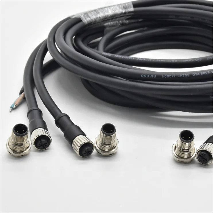 Waterproof M5 M8 M12 8Pin Circular Connector Sensor Cable for Servo Motor Industrial Robot