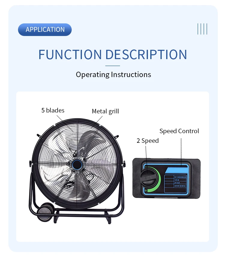 Metal Drum Fan, 220W - detail 12
