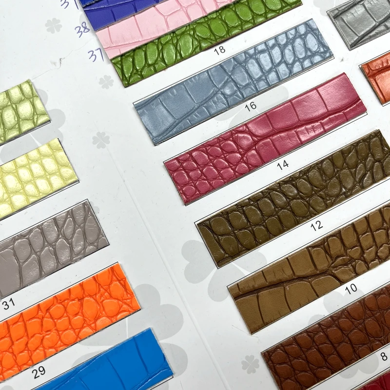 Pu Patent  with Two Tone Color crocodile Skin  Emboss Faux Leather Sheets for Making Bags Use