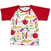 White Stationery Red Raglan Short Sleeve T-shirt