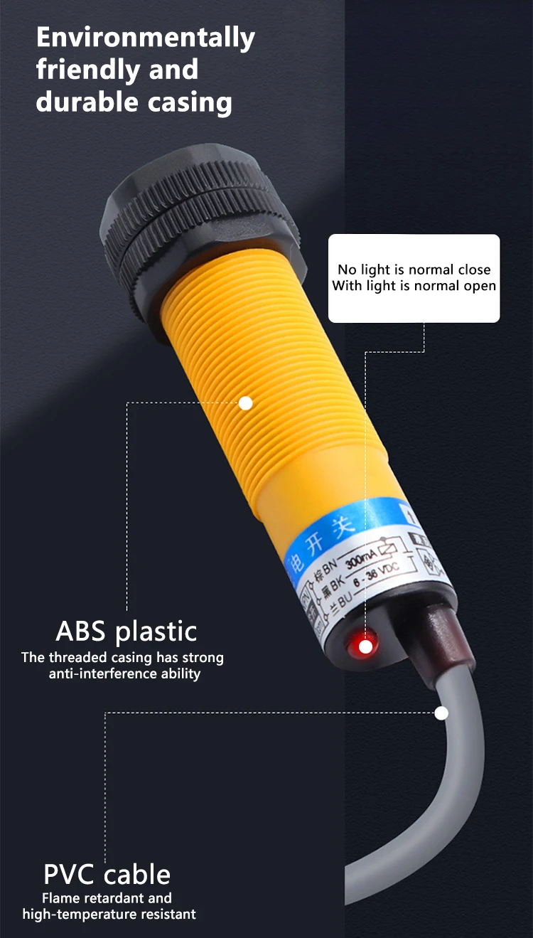 E18-D80NK NPN NO 70CM Diffuse Reflection Infrared Induction ...