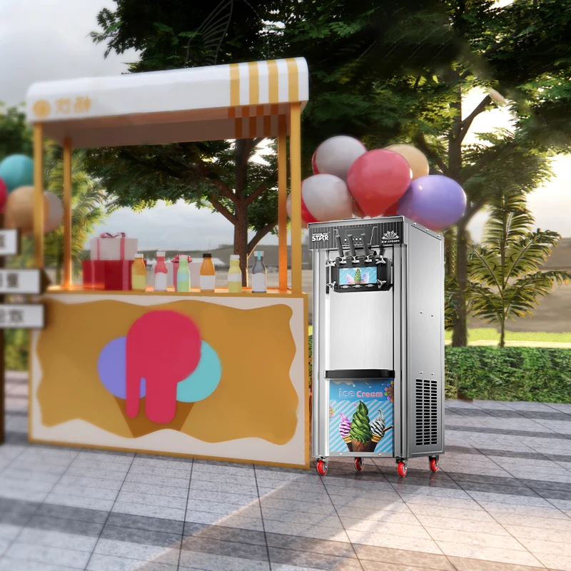 ソフトクリームマシーン Amazon | 業務用ソフトアイスクリームマシン、110V 1200W 18L / H電動