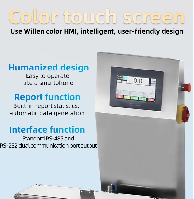 Custom High Speed and High Precision Digital Sorting Weighing Scale Automatic Checkweigher Weight Sorter Machine for Frozen Fish