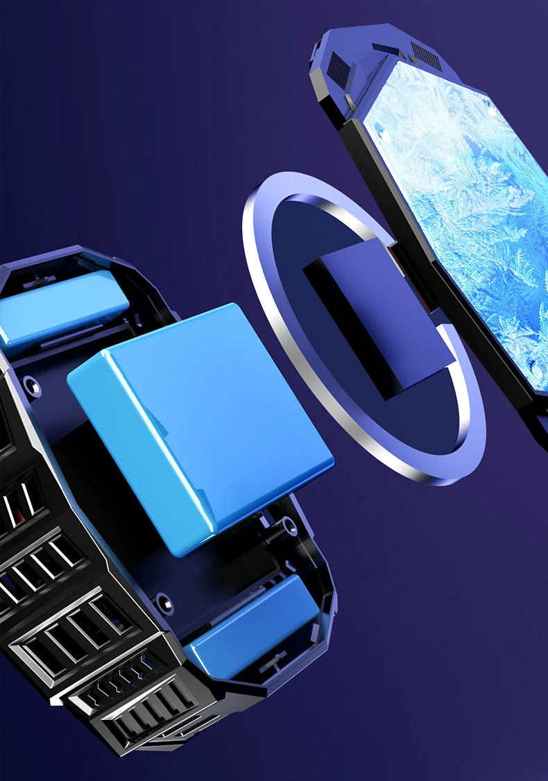 SL03 Magnetic Phone Cooler with Built-in 1200 Mah Battery Portable Gaming Wireless Phone Cooler Fan Semiconductor Cooler