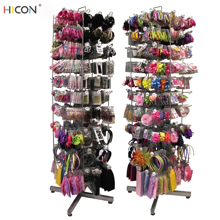 Metal Flooring Fourcaster Hair Bow Rack Display,Rotating Hair