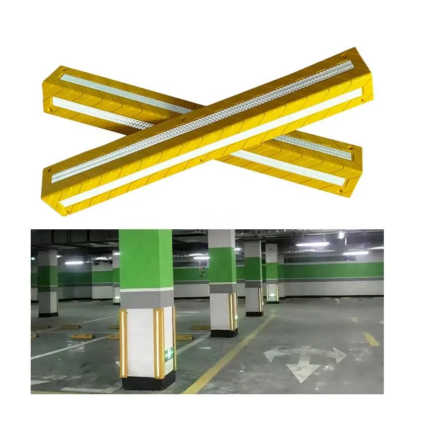 High Quality Reflective Strip Wall Corner Guard Protector Colorful Rubber Plastic for Roadway Premium Wall Corner Protector factory