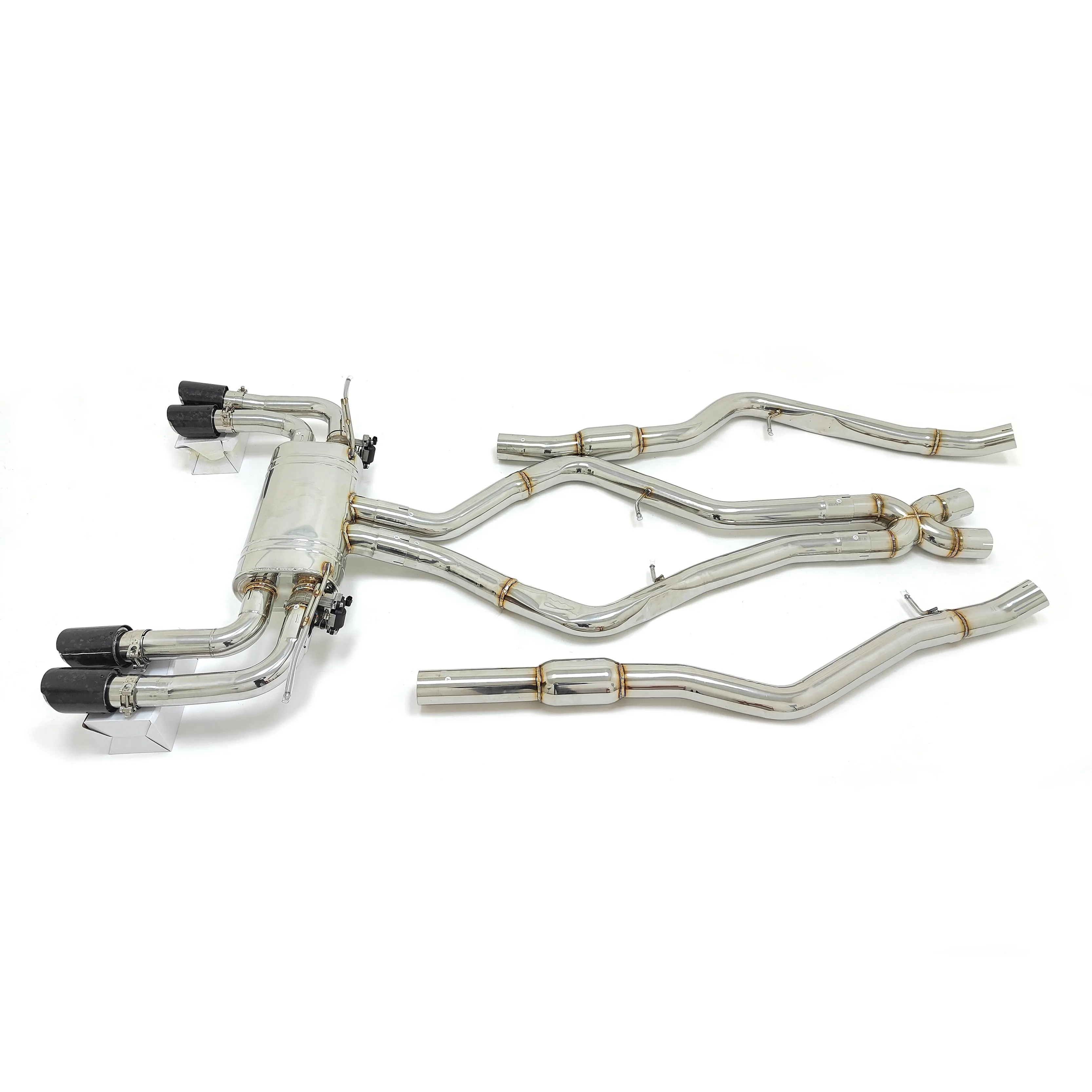 CSZ Sport Exhaust 3'' for BMW X5M F85/X6M F86 4.4TT Ss304 Muffler Valved Catback Valvetronic Exhaust