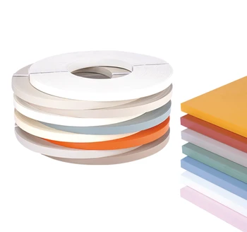 Linyi 2mm 0.55m Brush Finish Aluminium Pvc Strip Wood Board Edge Banding Scarping Tape Self Adhesive Uv for Pvc Edge Banding