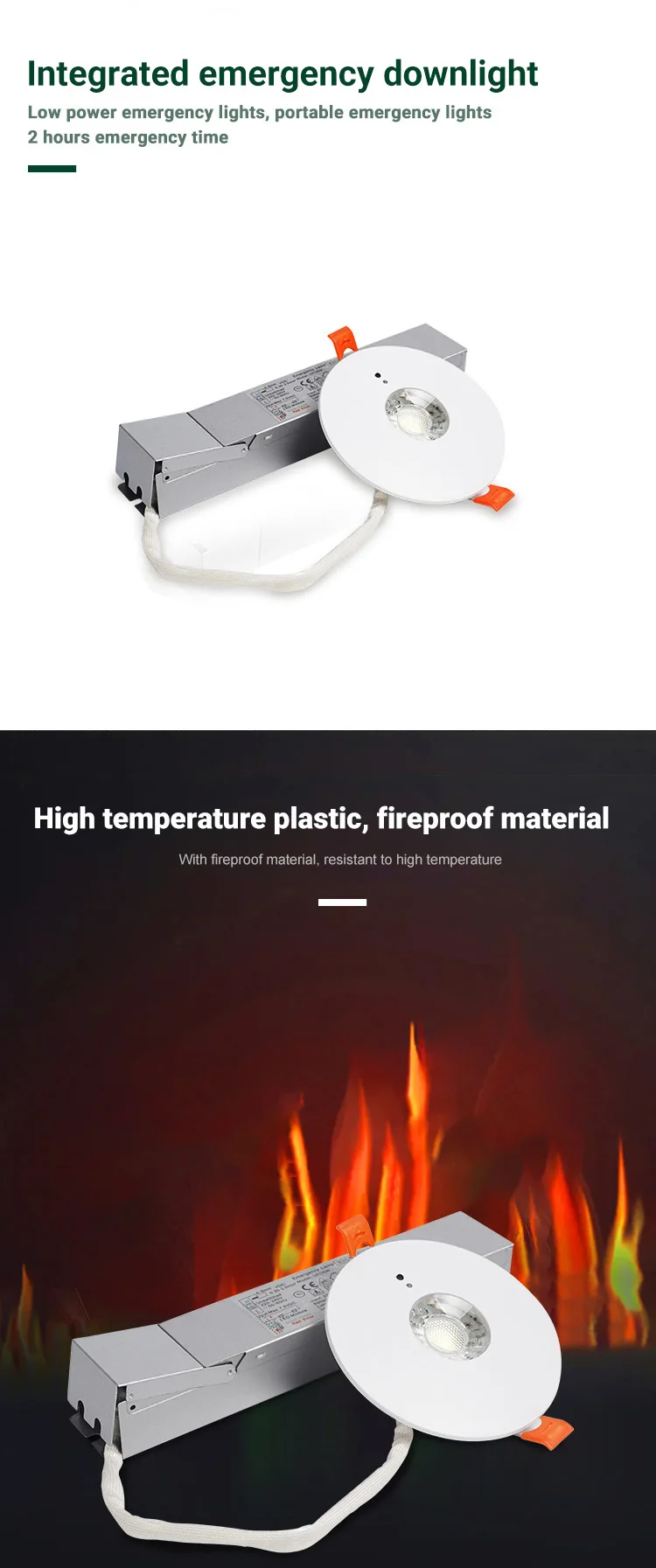 Recessed Mounted Rechargeable 5W Led Emergency Driver Fire UFO Downlight Emergency Led Power Supply